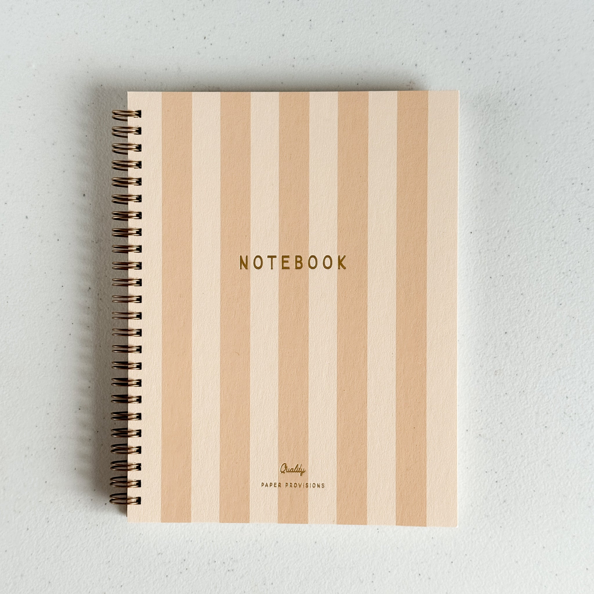 Striped Gold Coil Journal (Lined)