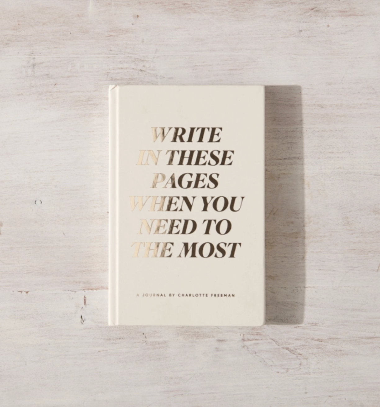 Write in These Pages When Your Need to the Most: A Journal by Charlotte Freeman