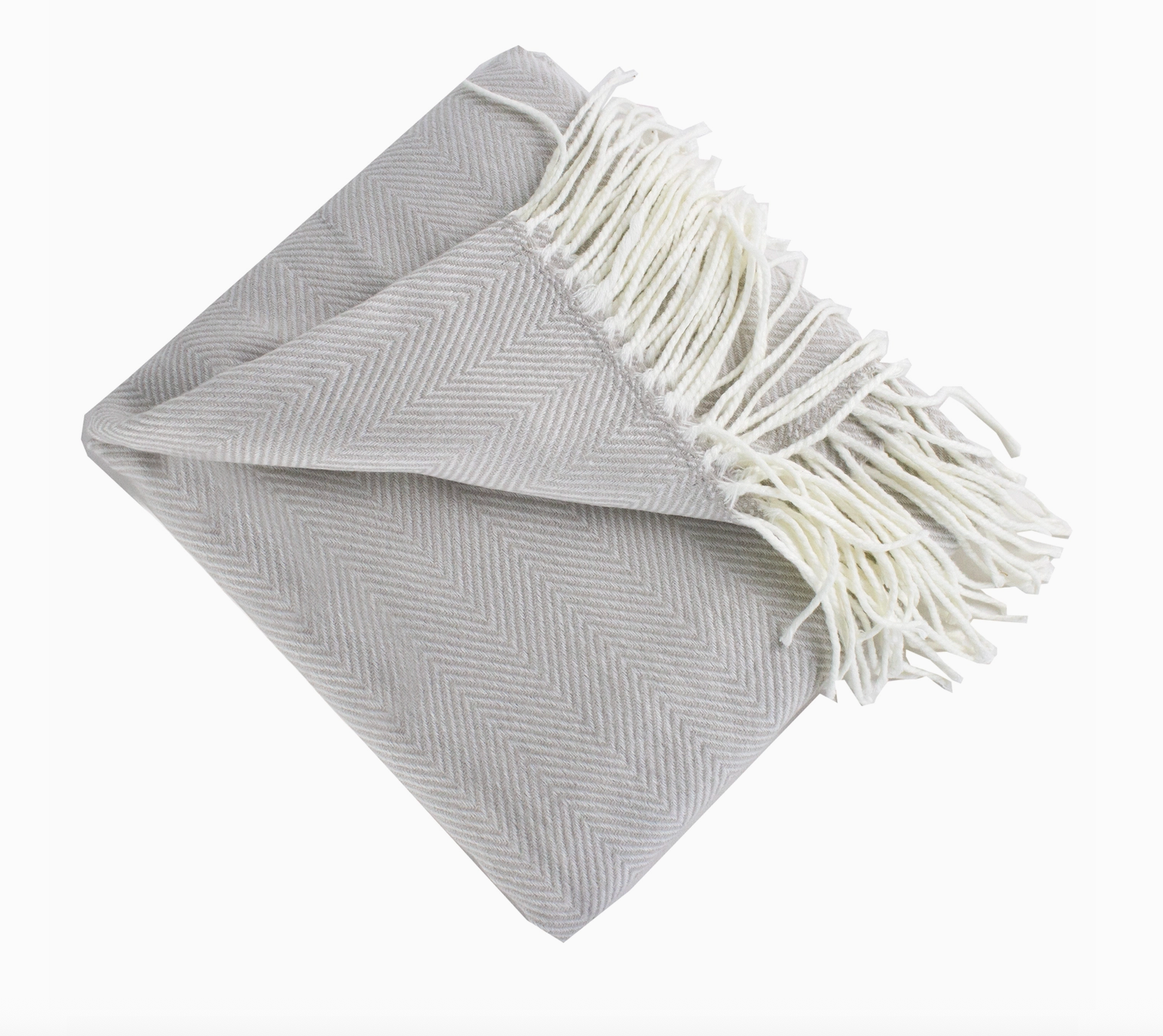 Grey Herringbone Throw Blanket - 50x60"