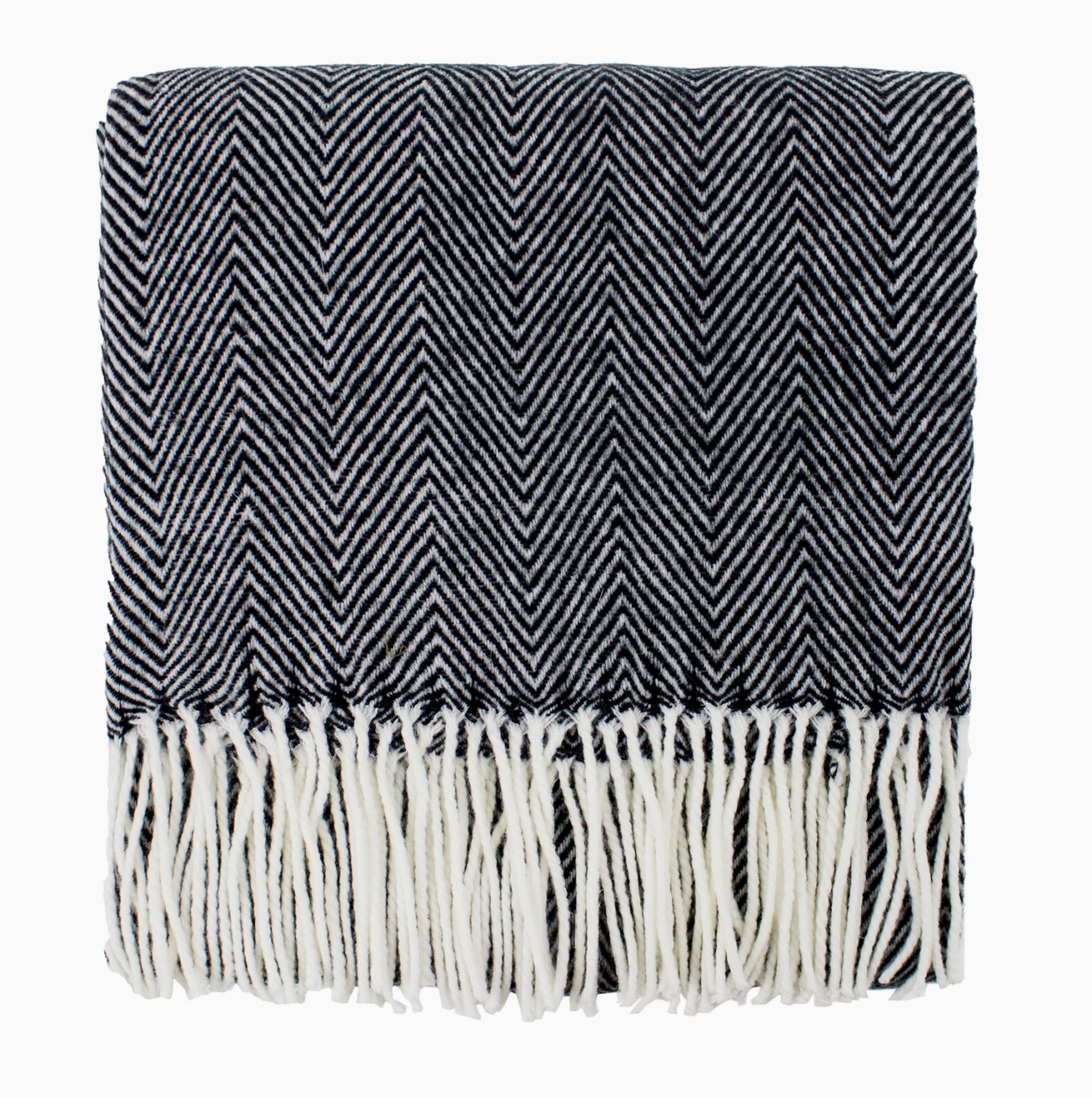 Black Herringbone Throw Blanket - 50x60"