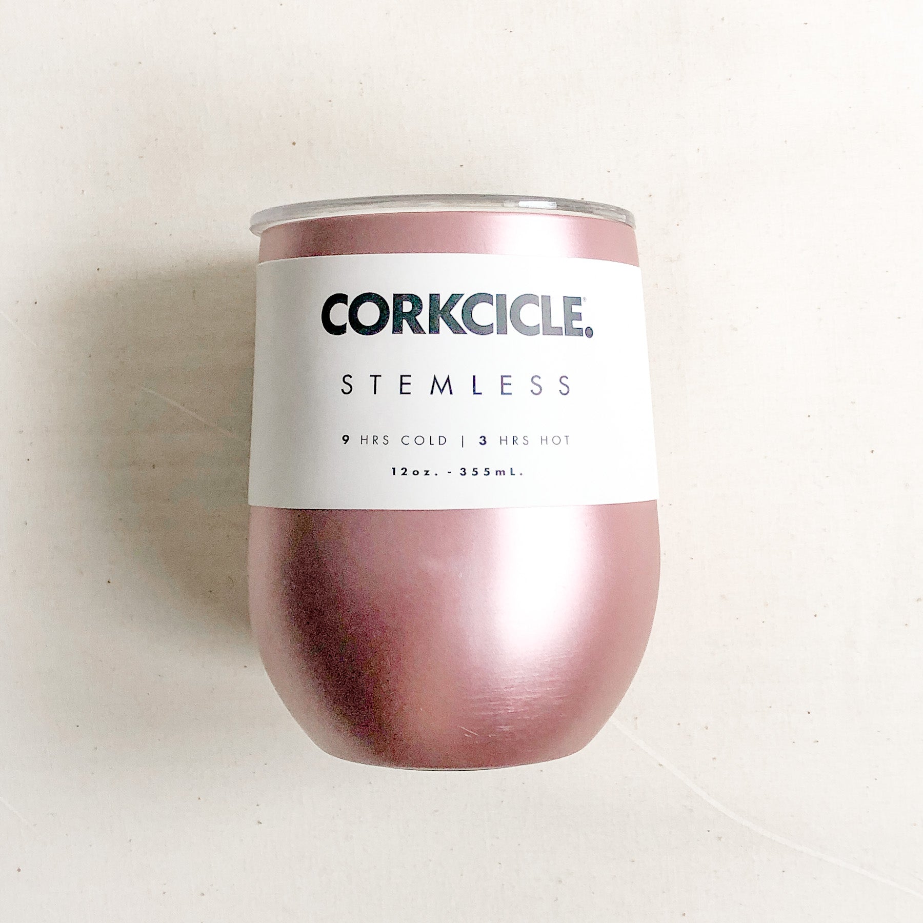 Rose Gold Stemless Travel Tumbler (12 oz.)