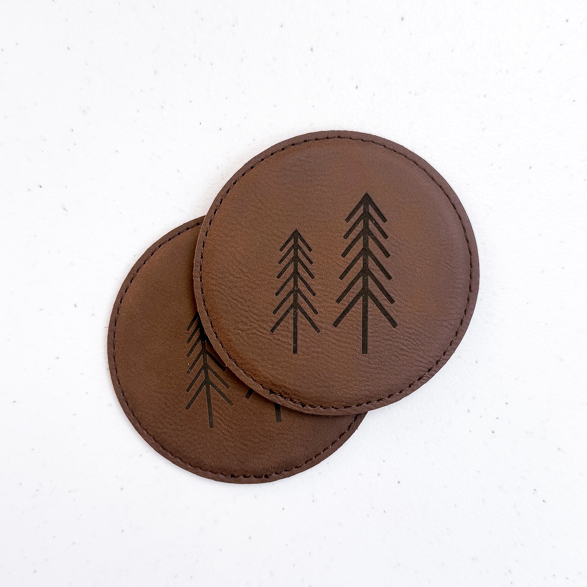 Leather Tree Coasters