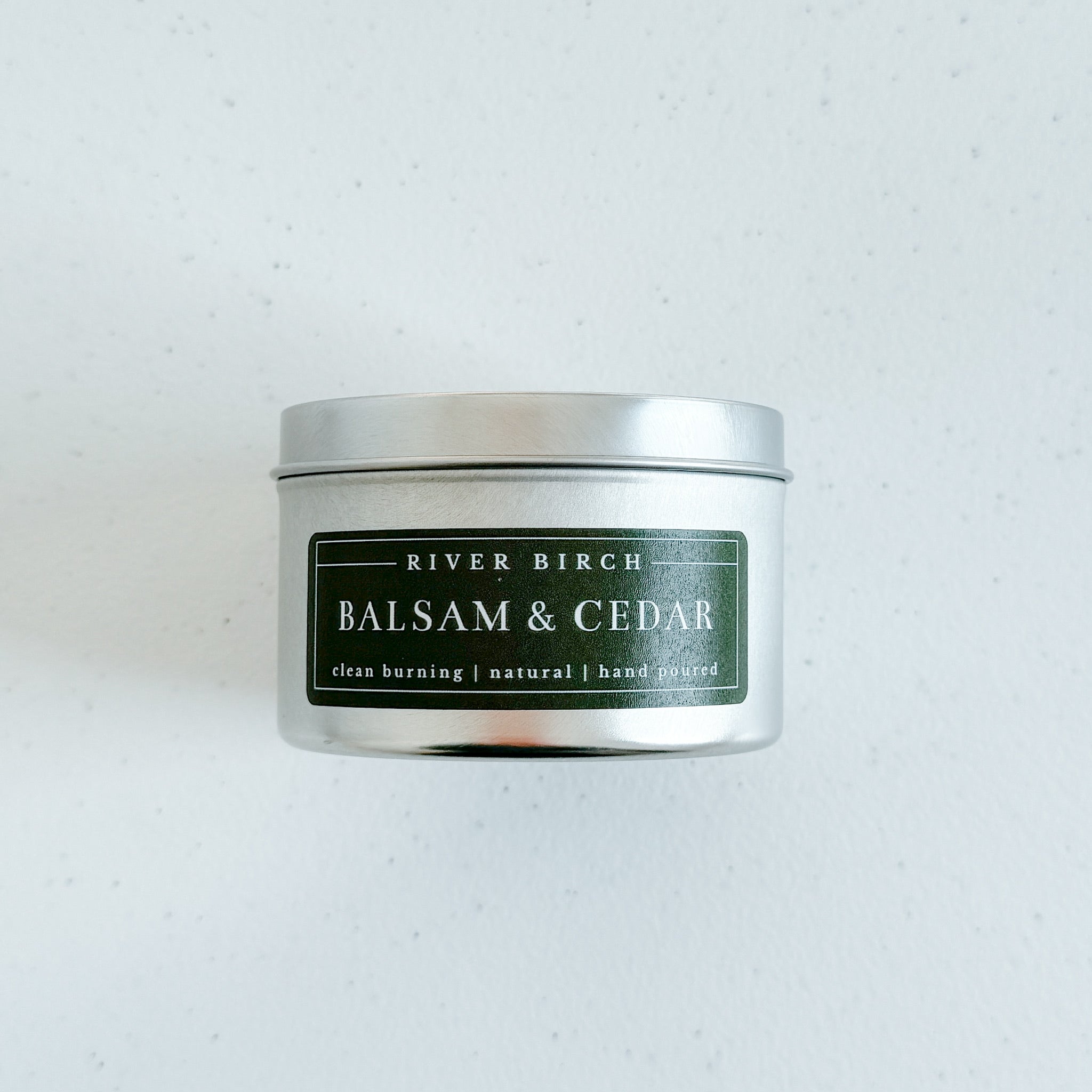 Balsam & Cedar Candle Tin (8oz) by River Birch Candles