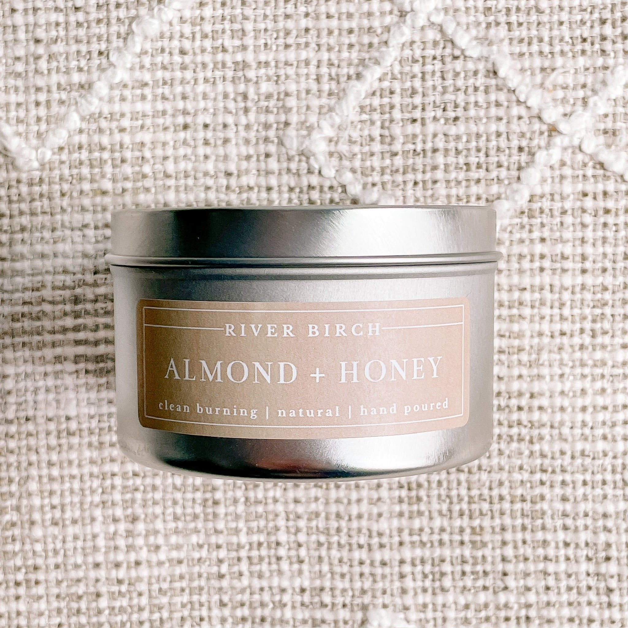 Almond + Honey Candle Tin (8oz) by River Birch Candles