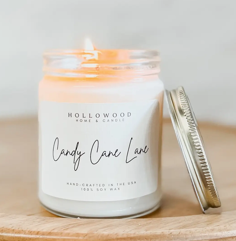 Candy Cane Lane Candle by Hollowood Home and Candle