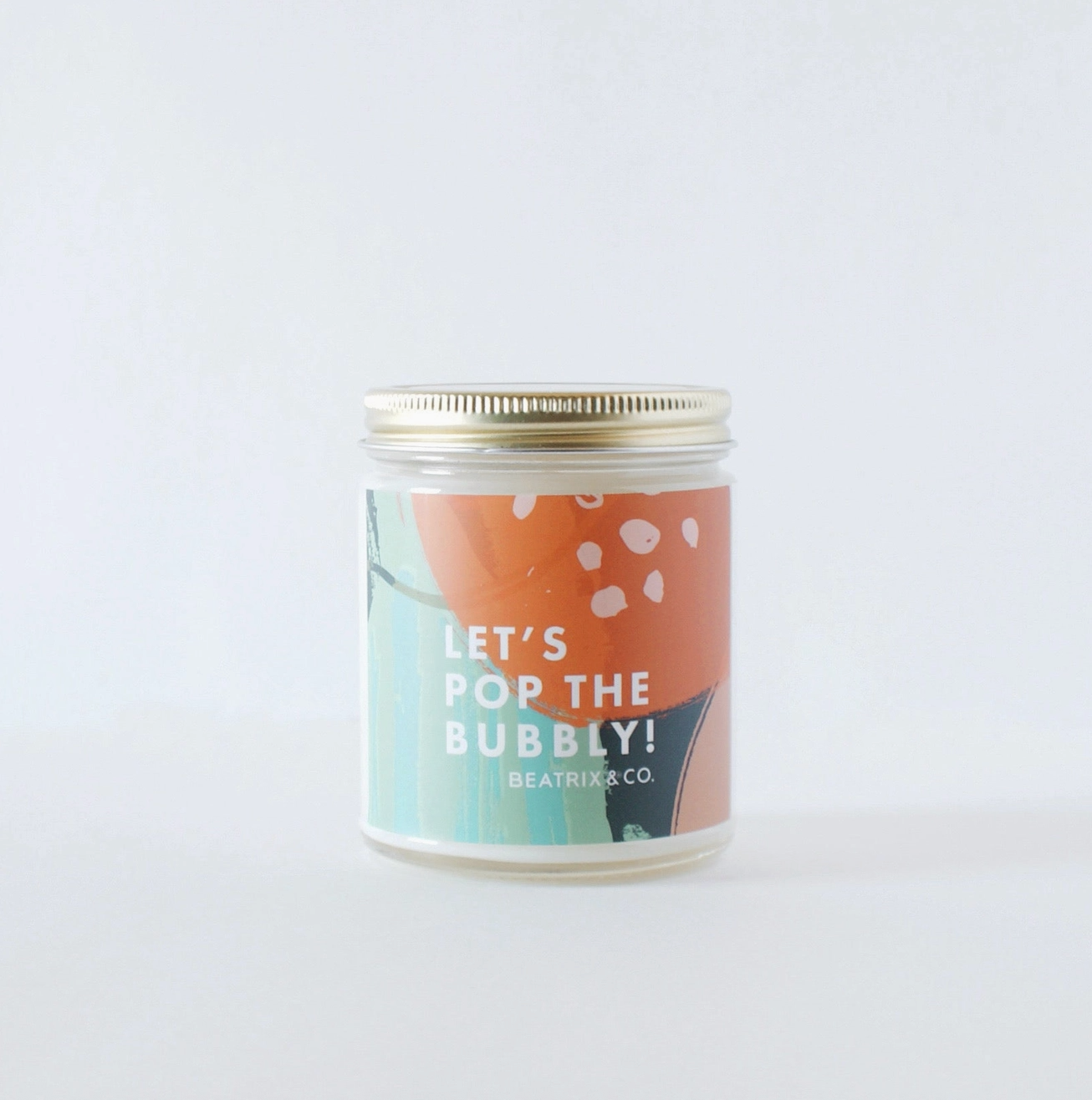 "Let's Pop the Bubbly" 9 oz. Soy Candle (Sparkling Pomegranate)