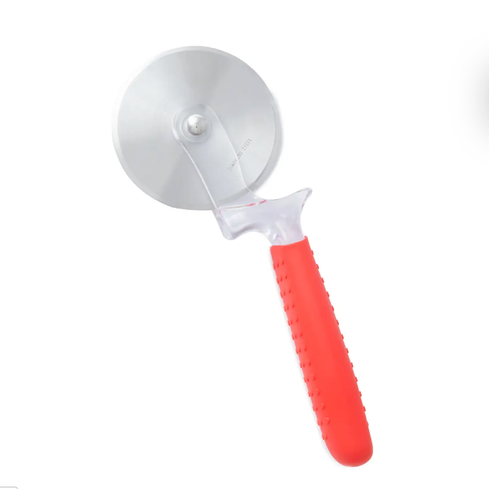 Pizza Cutter - Red Silicone Handle