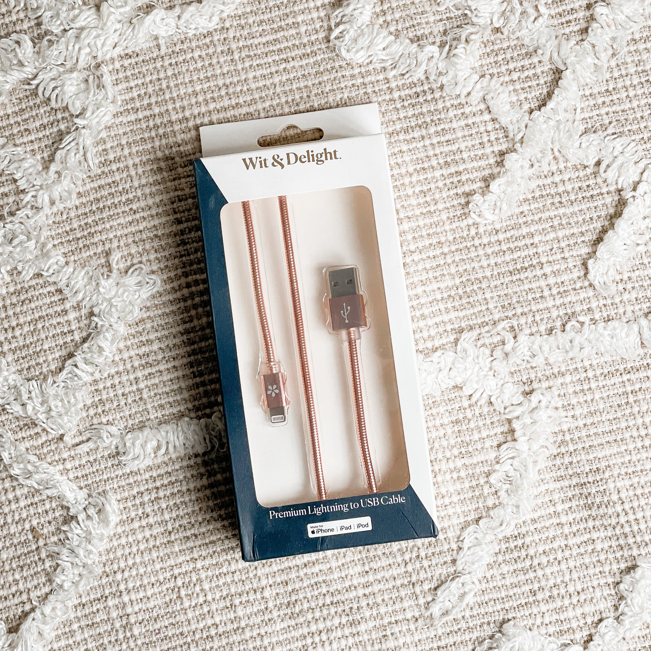 Rose Gold USB Cable by Wit & Delight