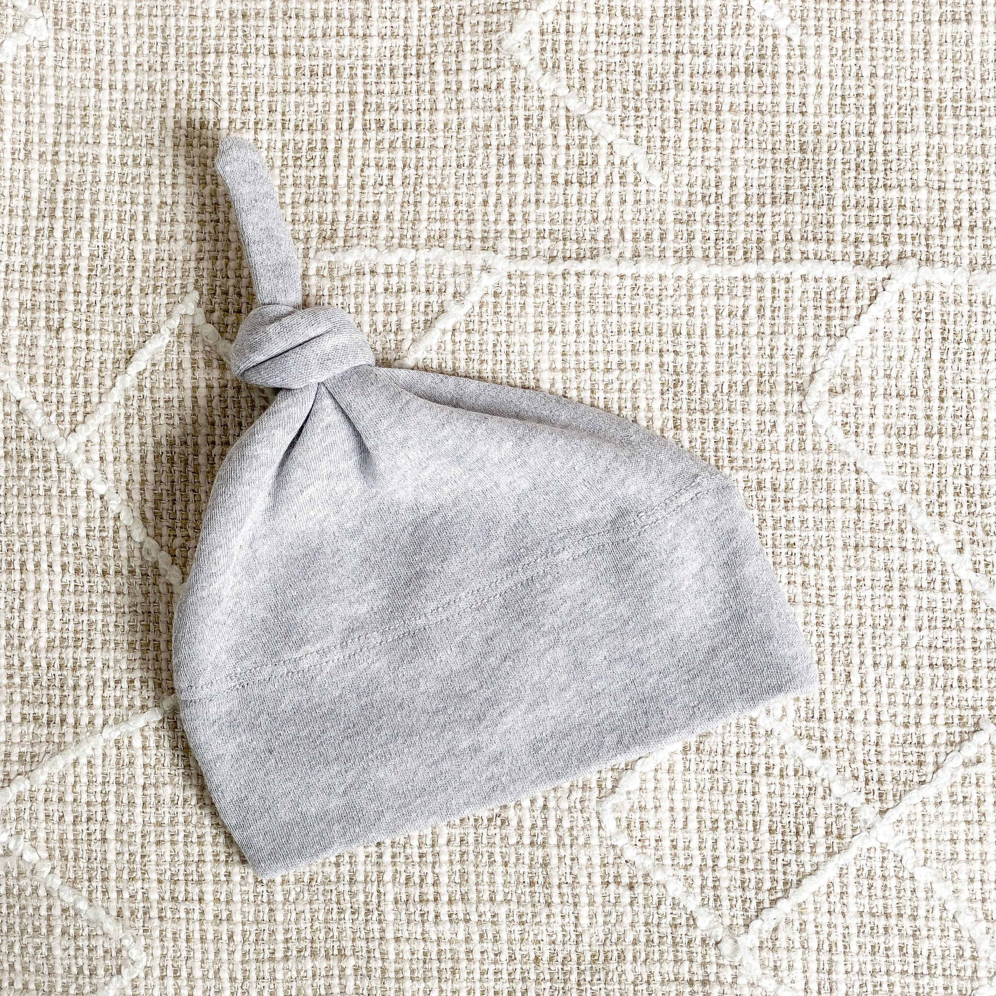 Grey Newborn Knotted Hat by Colored Organics